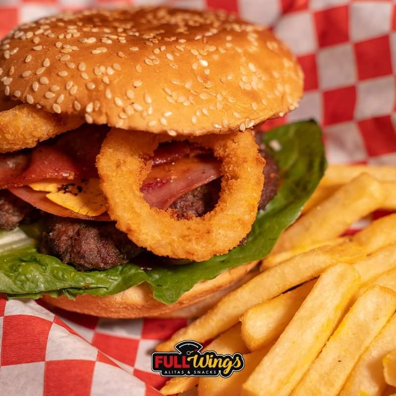 Hamburguesa Cargada Con Papas