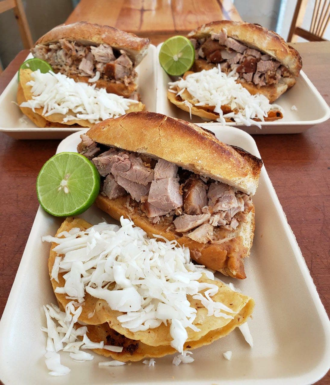 Tortas ahogadas 3 + 3 tacos sencillos