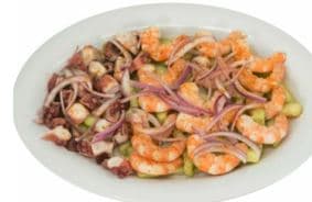 Camarón con Pulpo para Picar