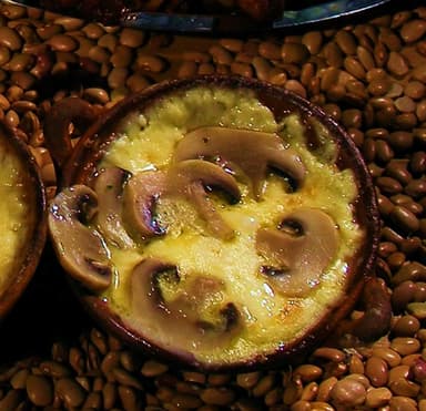 Queso Fundido con Champiñón