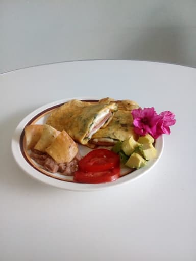 Omelette de Jamón con Queso🥗🍅🥑