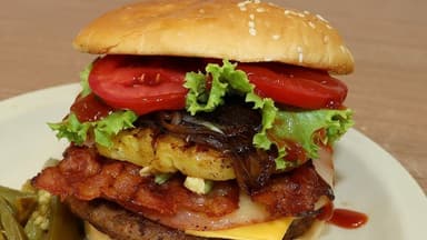 Hamburguesa Hawaiana