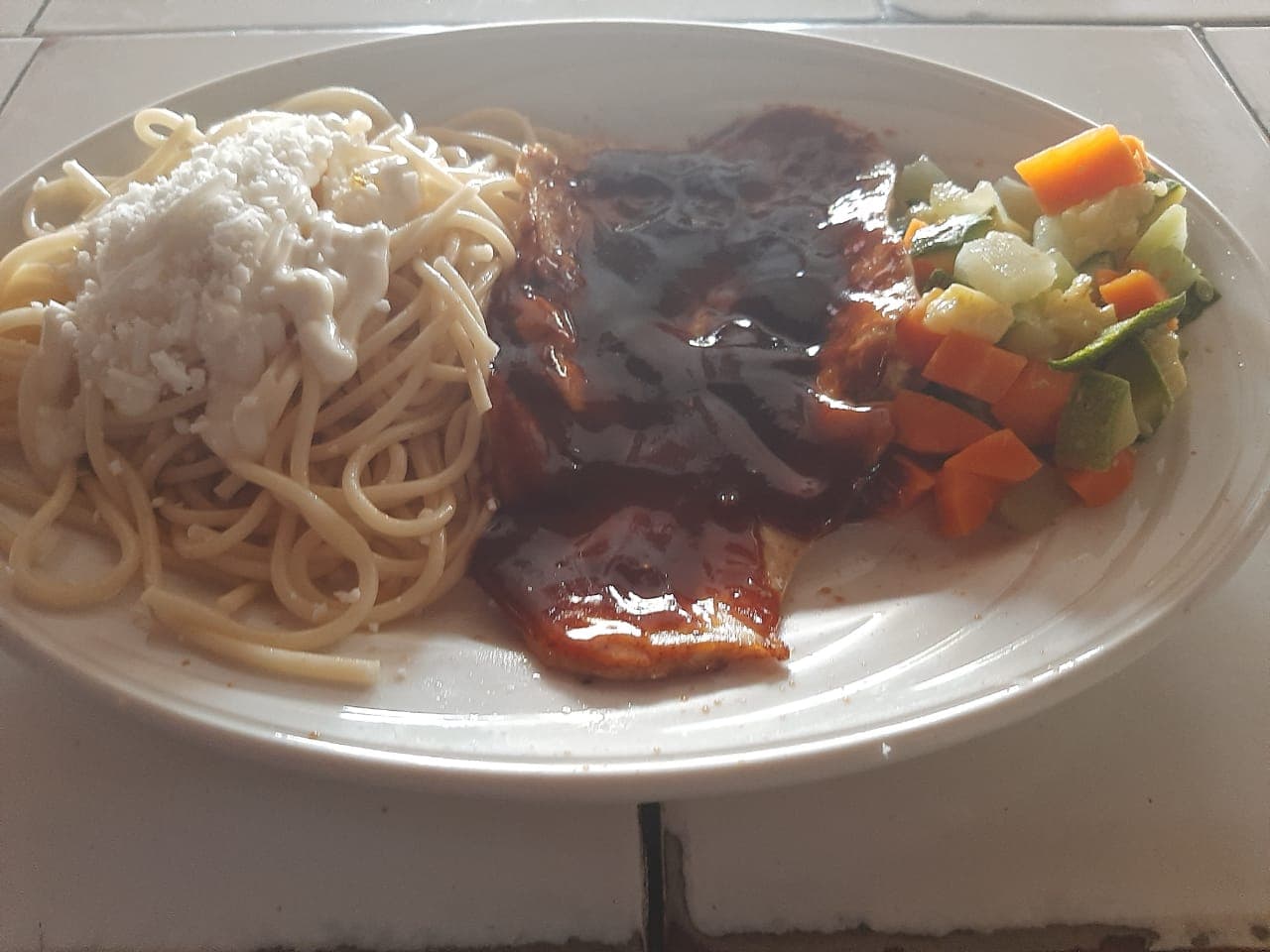 Sabanita de Pollo a la BBQ