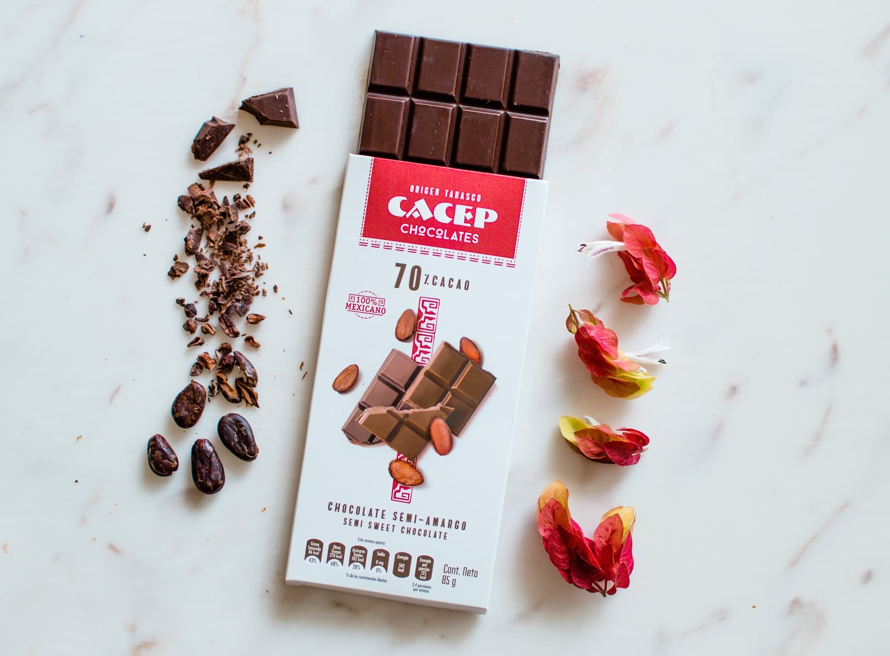 Barra 85g Chocolate Semi Amargo 70% Cacao