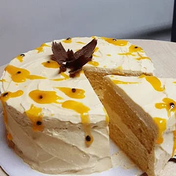 Torta muselina de maracuya