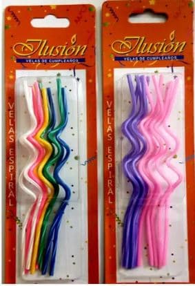 Vela Espiral 10 uds