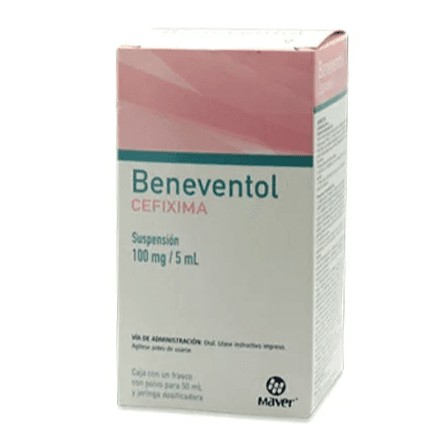 Beneventol Suspension Cefixima 100 mg / 5 mL Frasco con 50 mL