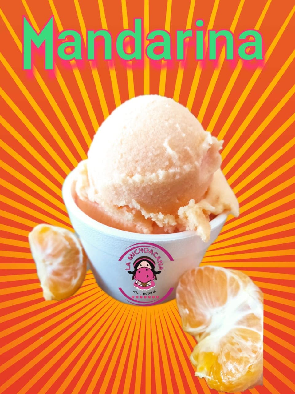 Nieve de Mandarina  1/2 Litro