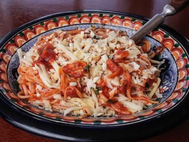 Espagueti con Queso Gratinado