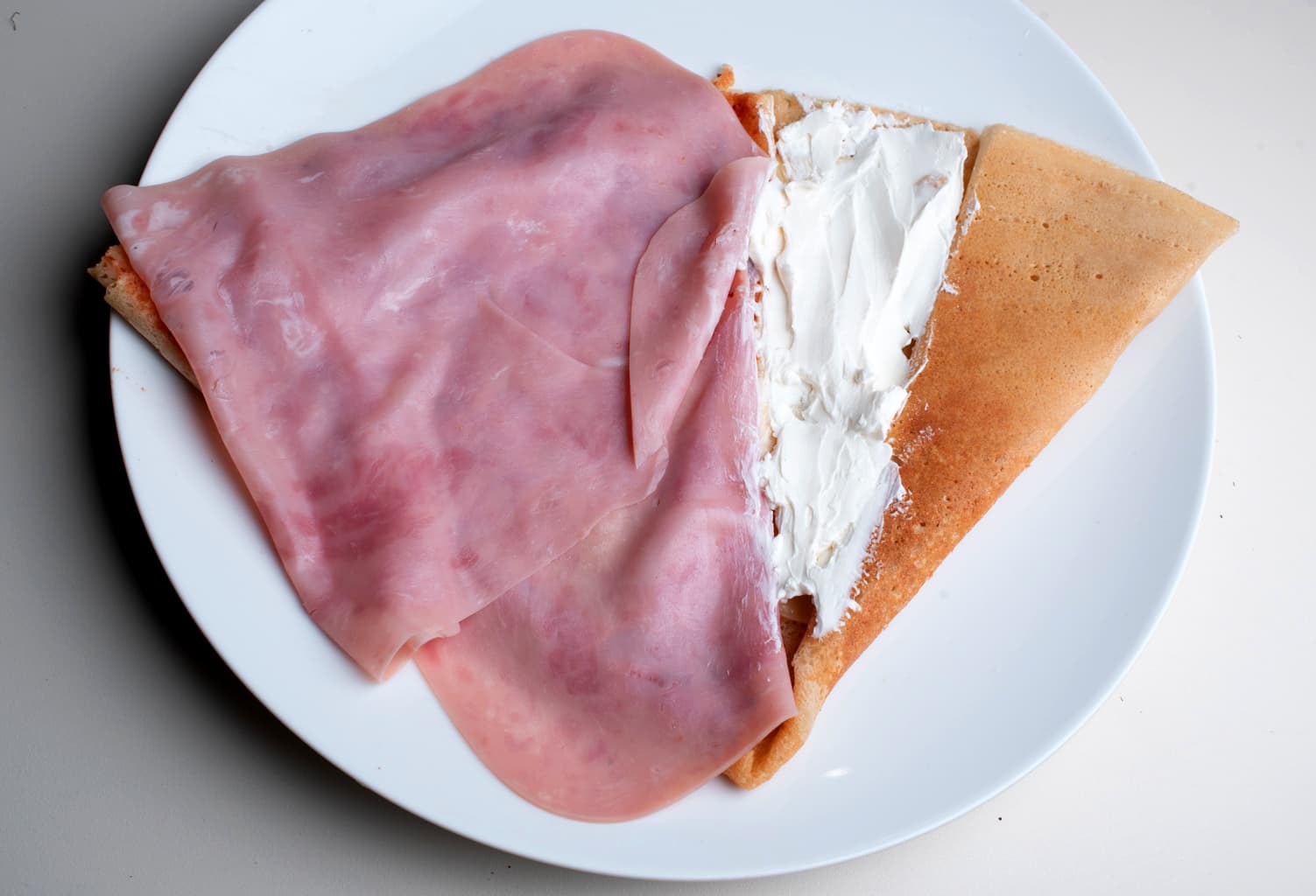 Crepa Salada de Philadelphia con Jamón