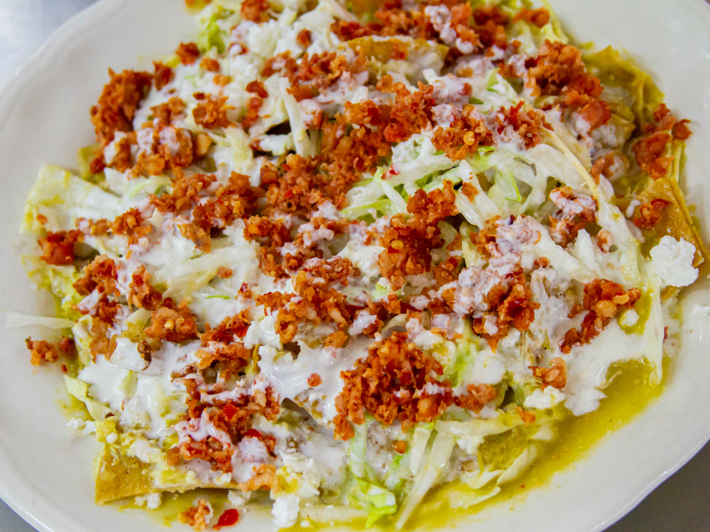 Chilaquiles con Chorizo