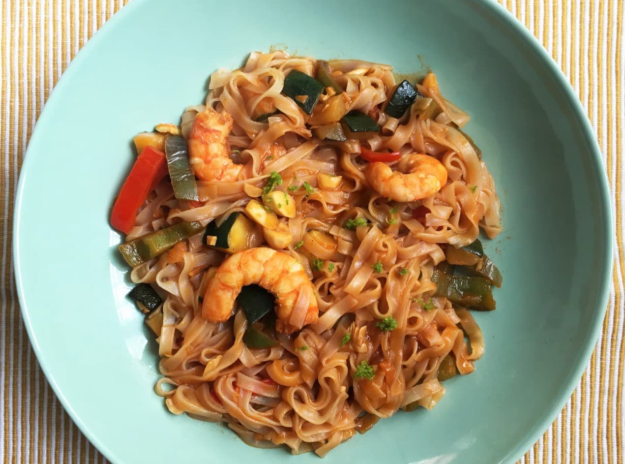 Tallarín con Langostinos
