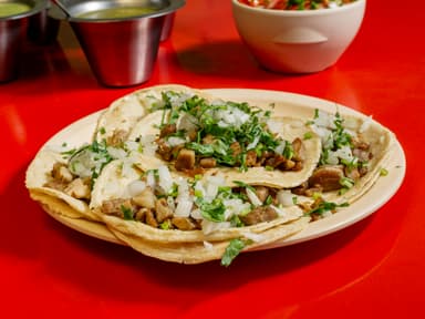 5 tacos de chuleta de puerco