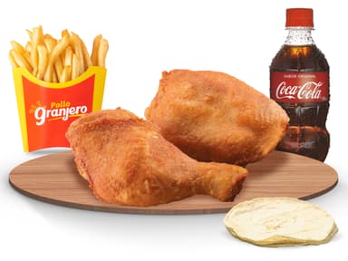 Combo. 2 Piezas (Cuarto y Muslo) + Refresco