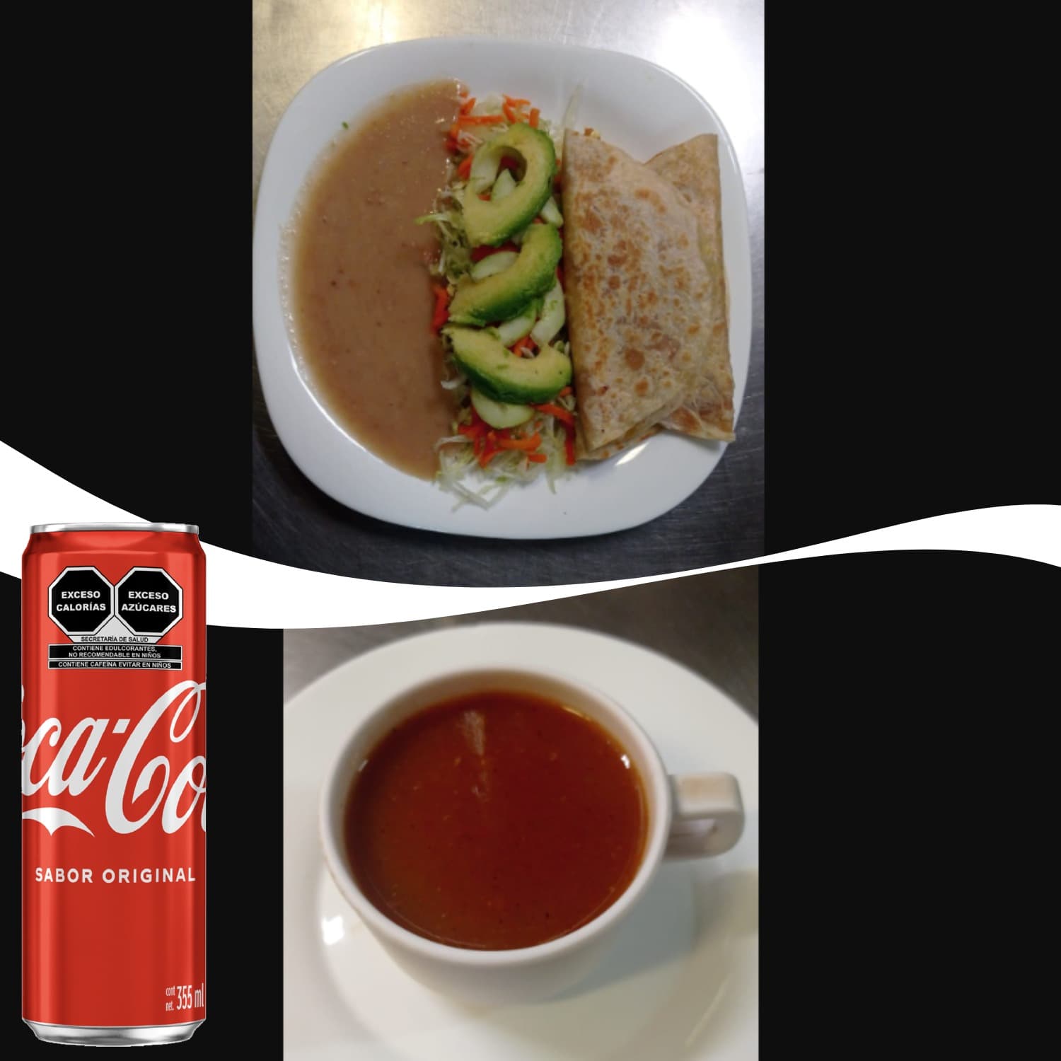 Combo-COCA-COLA Quesadillas + Refresco 355ml