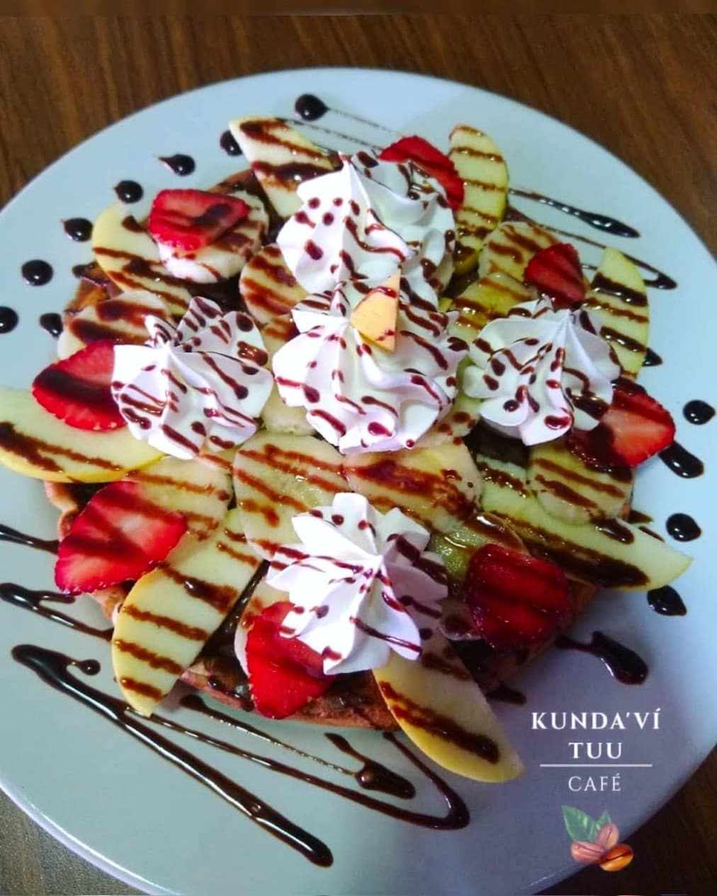 Waffle de Manzana Canela