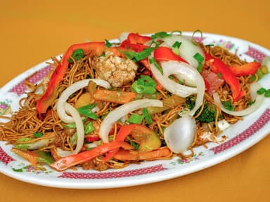 Chop Suey seco con Camarón