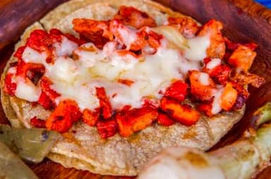 Taco de enchilada en harina