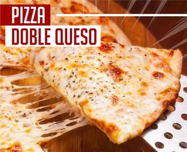 2 Pizzas Sencillas Doble Queso Pequeñas