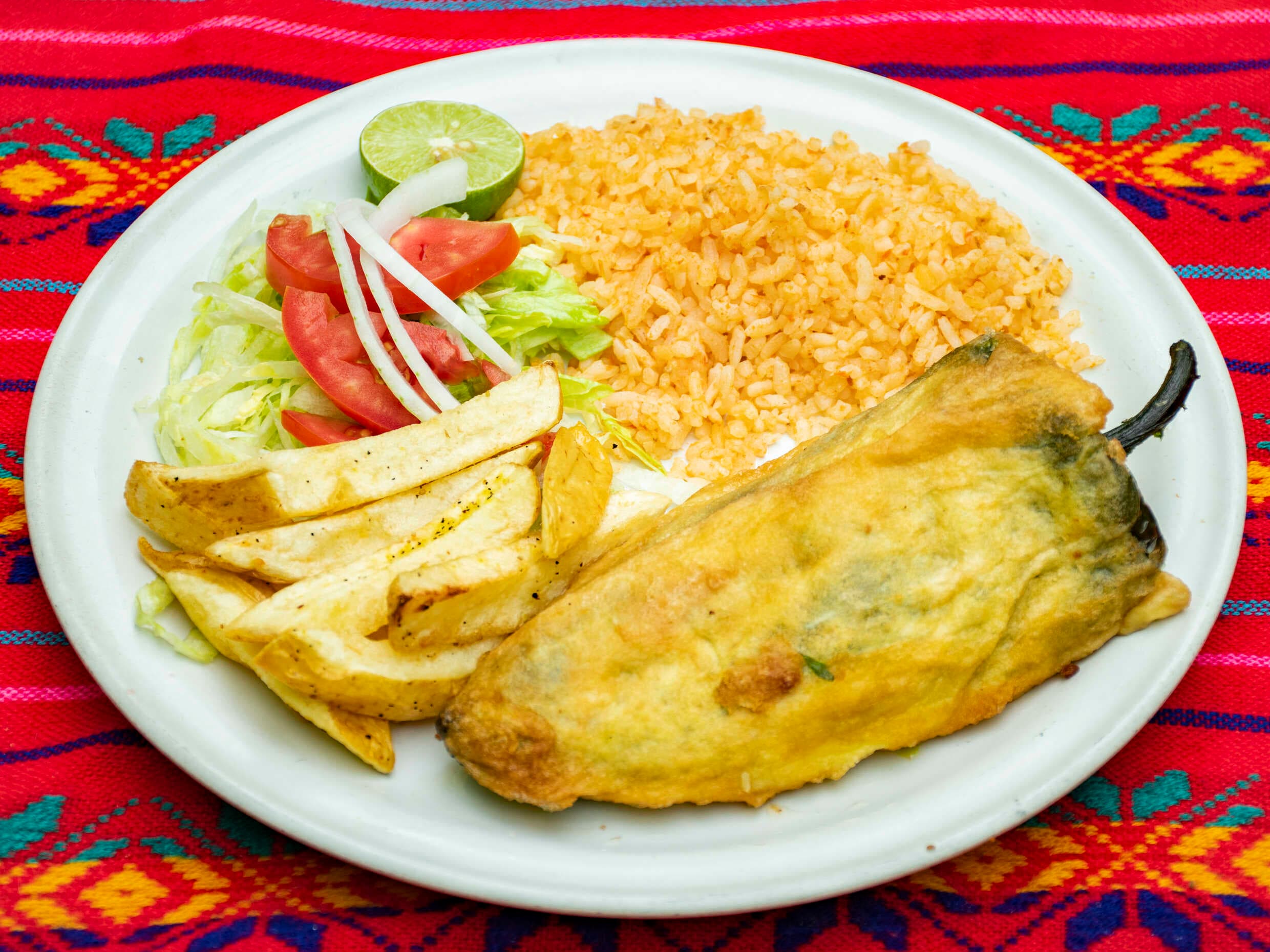 Chile relleno de queso