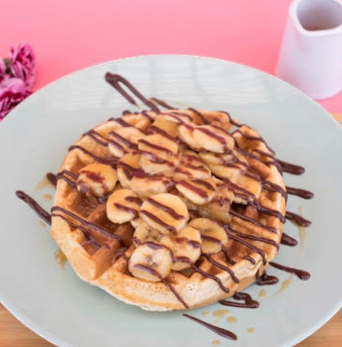 Waffles con Mermelada de Fresa