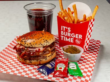 Combo Hamburguesa Bacón BBQ Doble