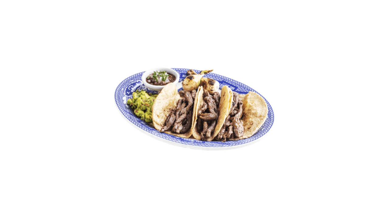 Tacos de Arrachera (3 pzas).