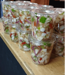 Ceviche de Pescado con Camaron