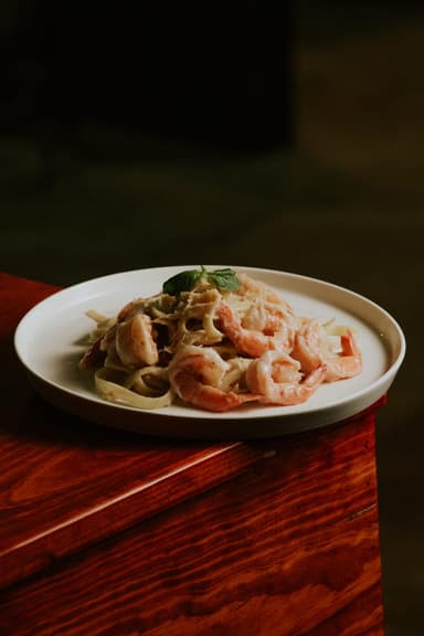 Pasta Alfredo Camarón