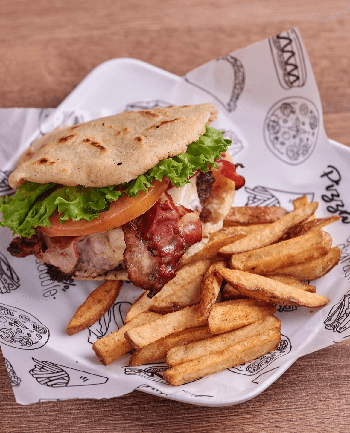 Arepa Burguer Bacon