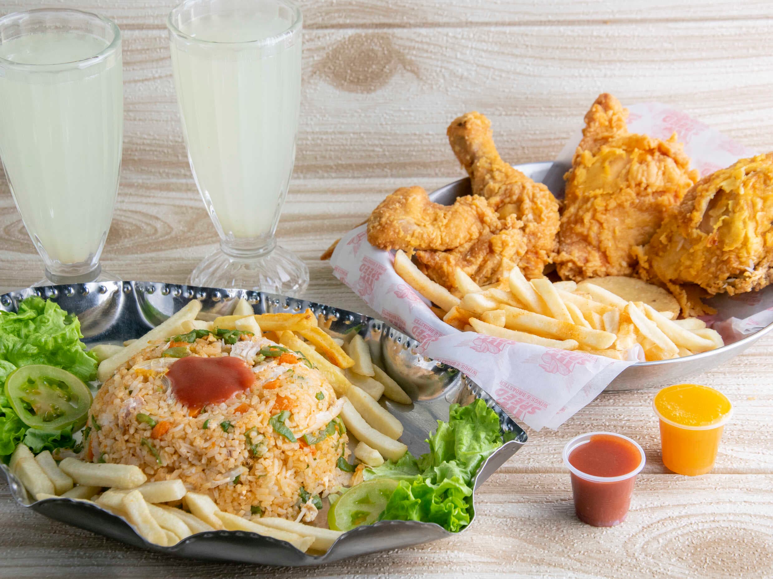 Combo Arroz con Pollo + 4 Alas + Limonada