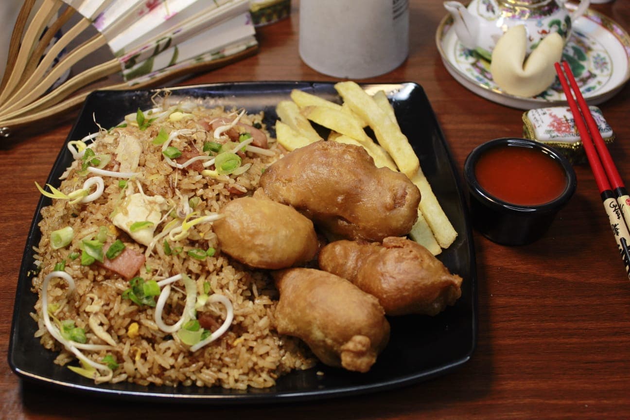 Arroz Chino con Cerdo Agridulce