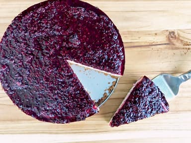Pastel de Queso con Zarzamora