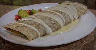 Burrito de Bistec Con Champiñones y Queso