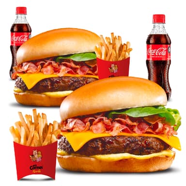 Burguer Duo La Nuestra + 2 Coca Cola