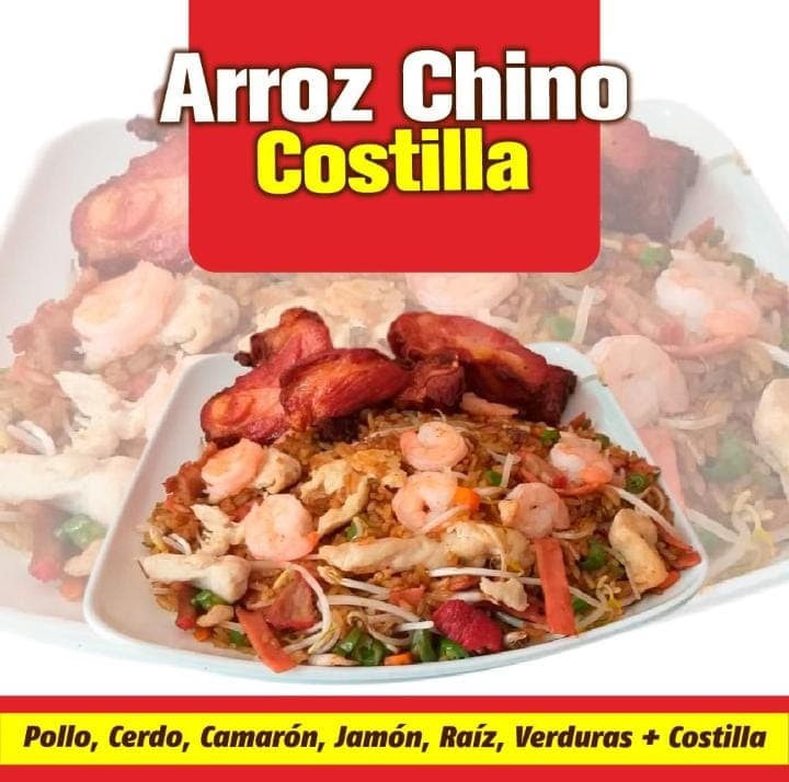 Arroz Chino 2 Personas con Chuleta o Costilla