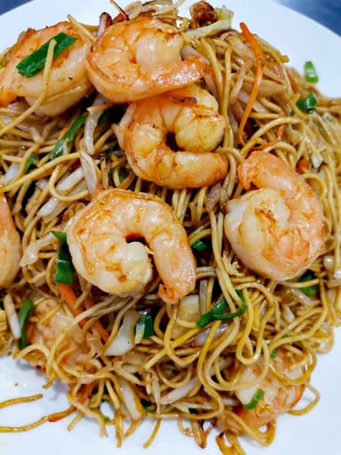Chop Suey seco  con camarones
