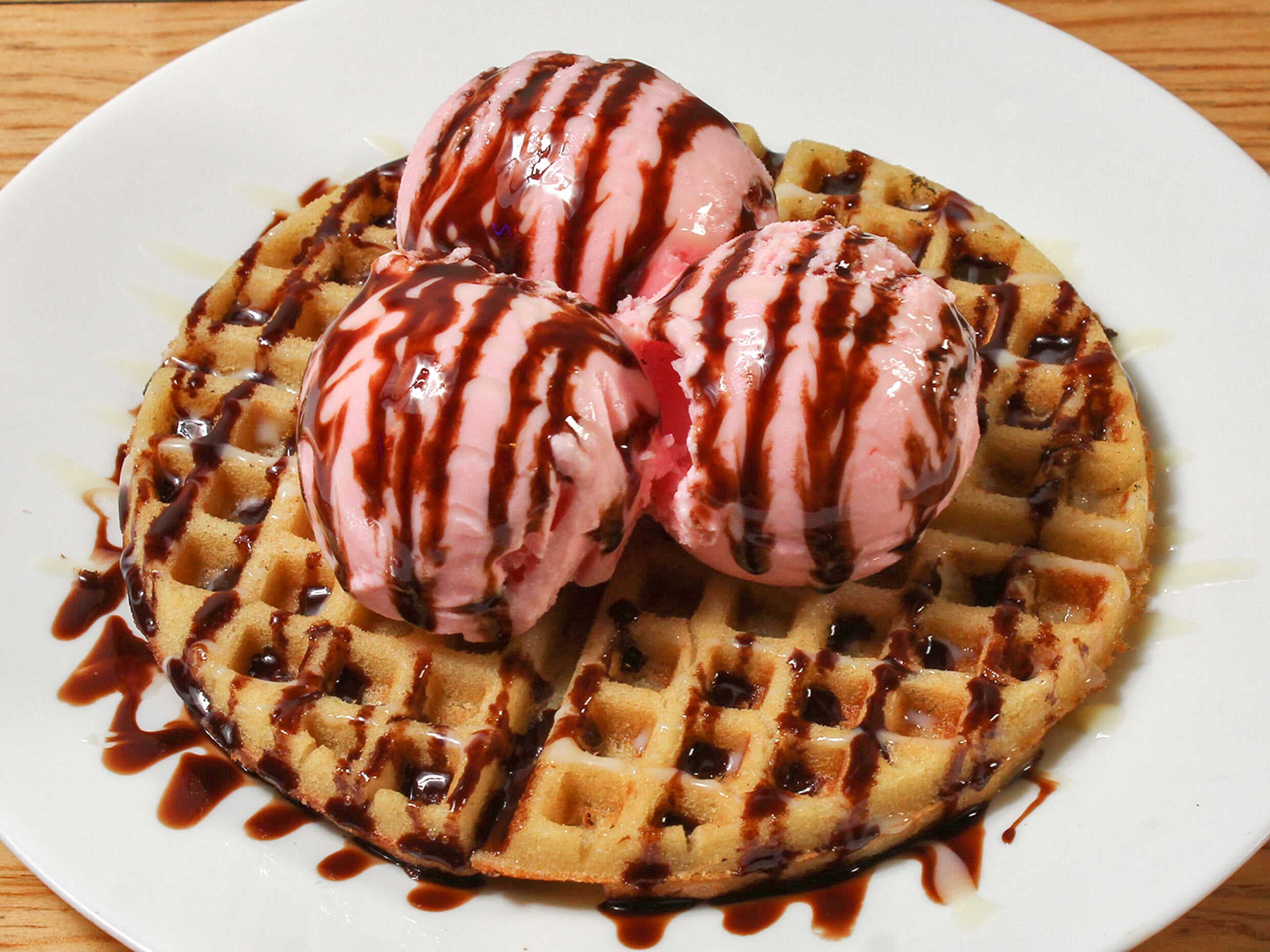 Waffle con nieve