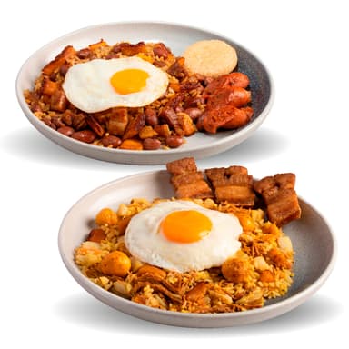 2 Calentados Ropa Vieja o Frijol