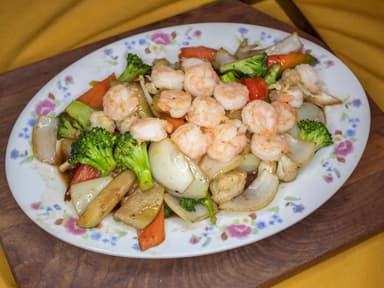 Camarones con Verduras