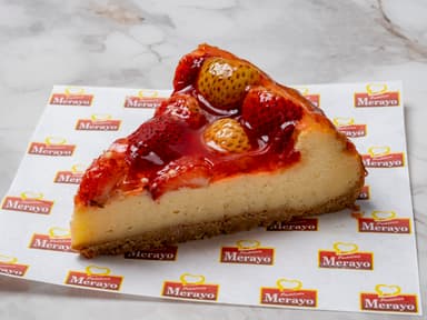 Porción cheesecake de fresa