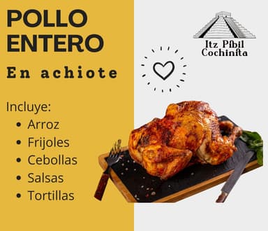 1 Pollo Horneado al Achiote