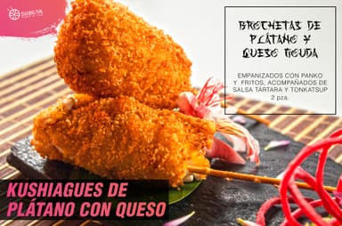 Kushiagues de Plátano con Queso