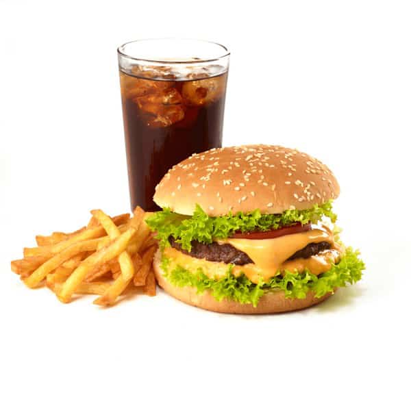 Hamburguesa + Papas +gaseosa 250ml
