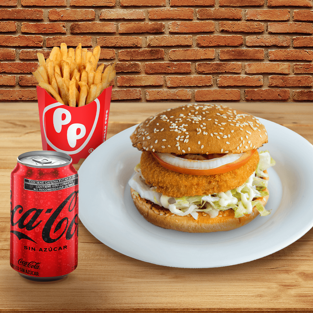 Hamburguesa + Acompañamiento y Bebida
