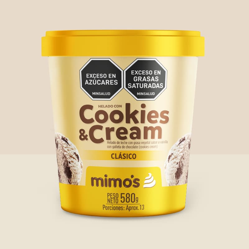 Litro de helado Clasico Cookies and Cream