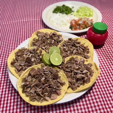 Orden de Tacos de Maíz Asada 5 pzas
