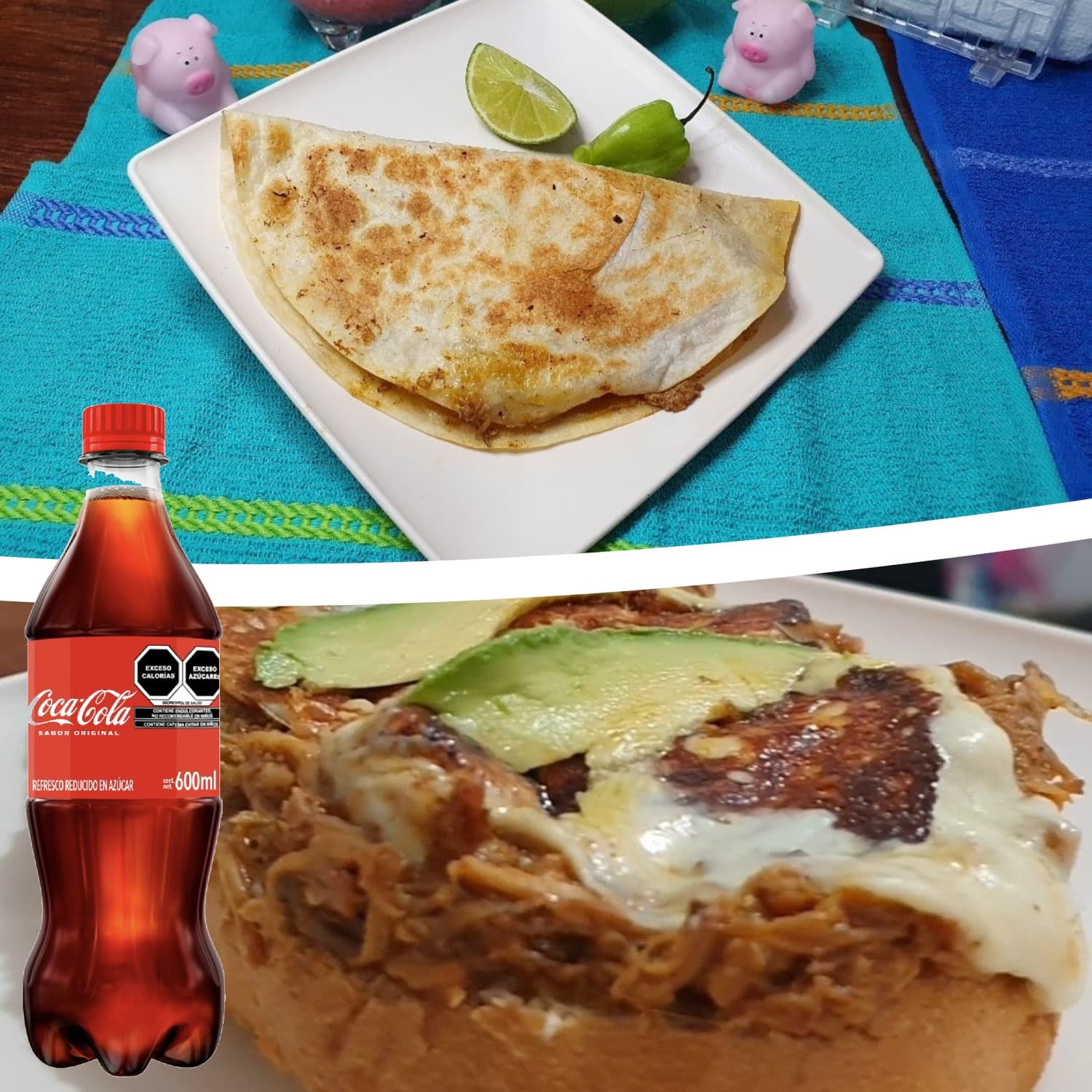 Combo Coca Cola- Torta+Quesadilla+ Coca Cola 600ml