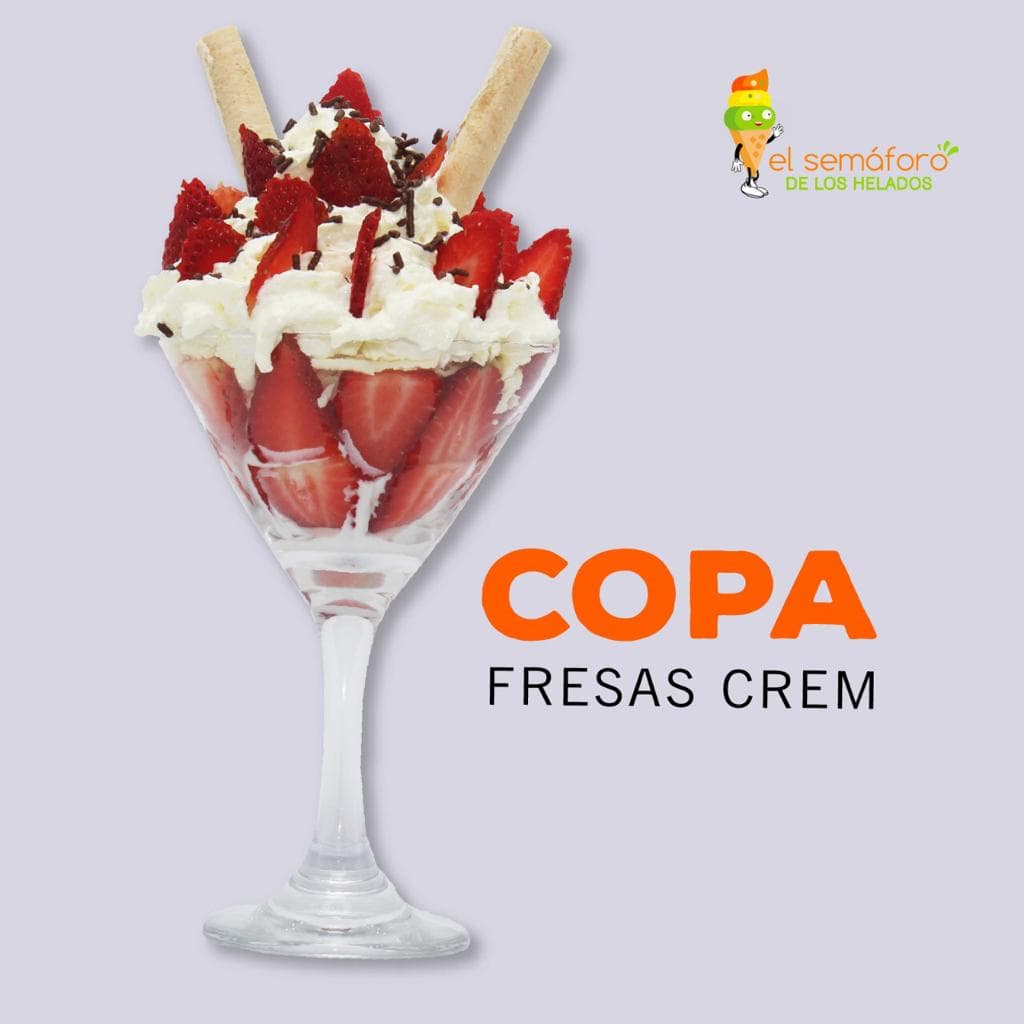 Copa Fresas Crem