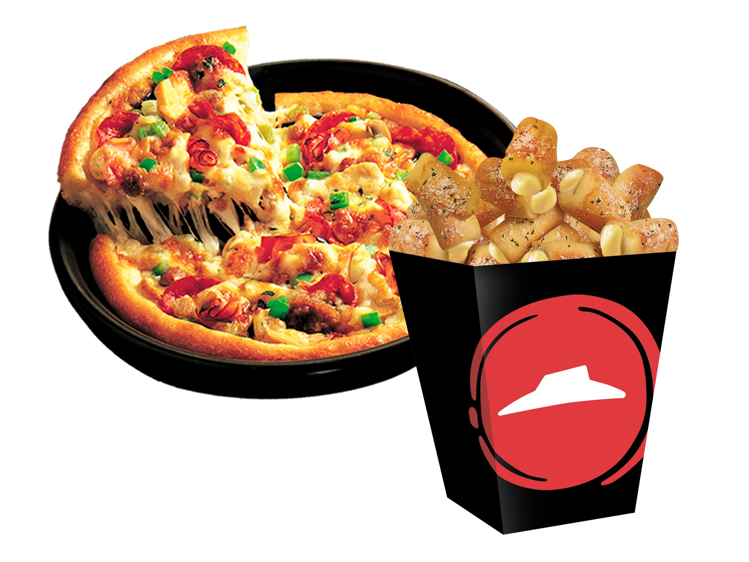 Pizza Personal y Chesse Poppers